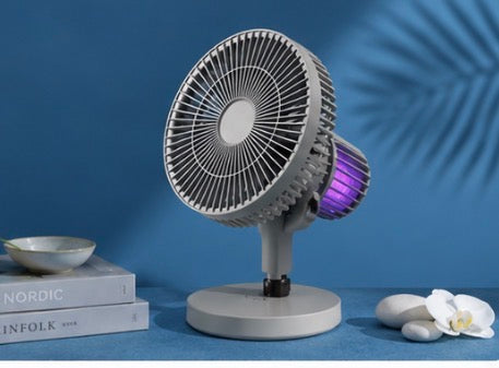 Rechargeable Mosquito Killer Fan with LED Light & Tripod Stand