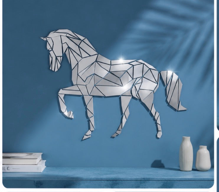 Large Acrylic Horse Mirror Wall Art