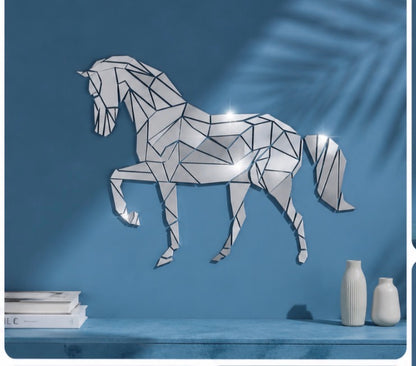 Large Acrylic Horse Mirror Wall Art