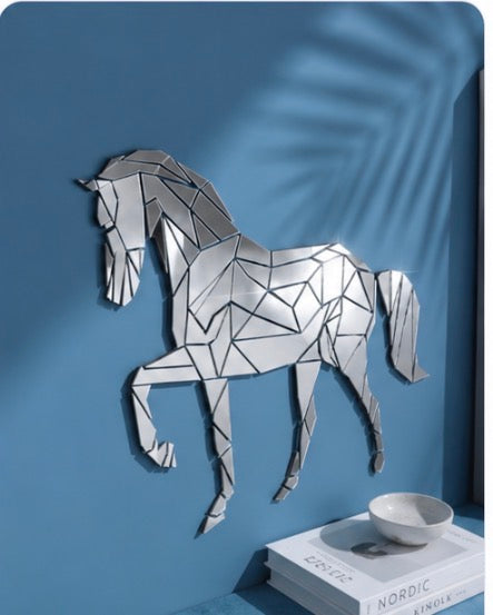 Large Acrylic Horse Mirror Wall Art